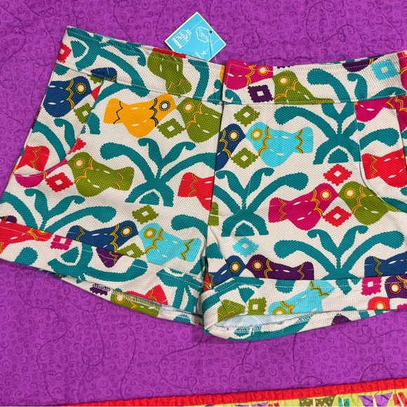 Judith March Pants - Judith March Aztec Bird print shorts women’s large NWT